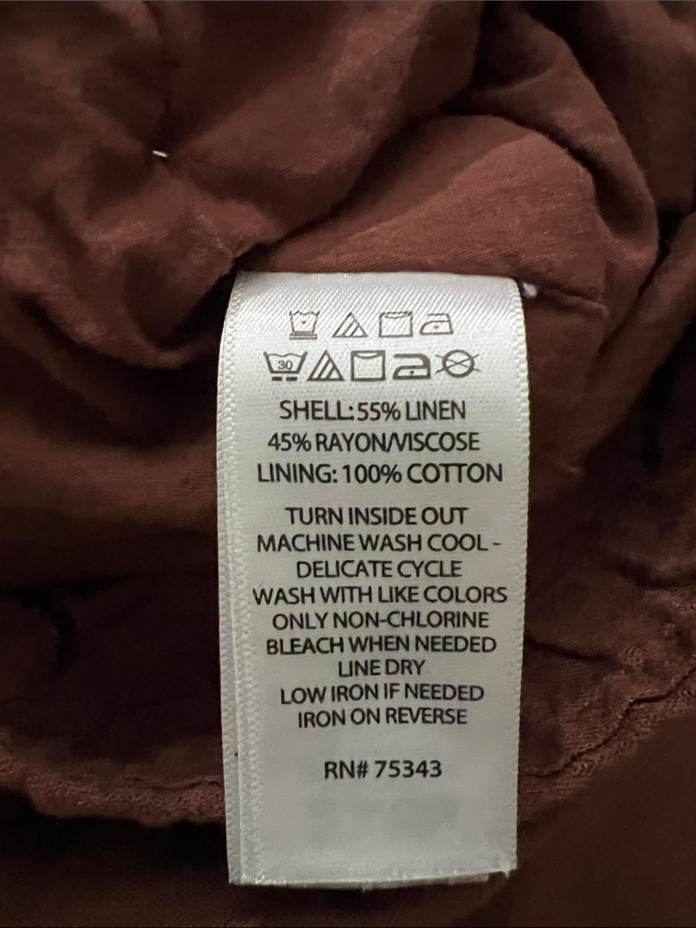 Rachel Zoe Linen Blend Midi Skirt XL Rust Brown Elastic Waist Lined - Picture 9 of 12